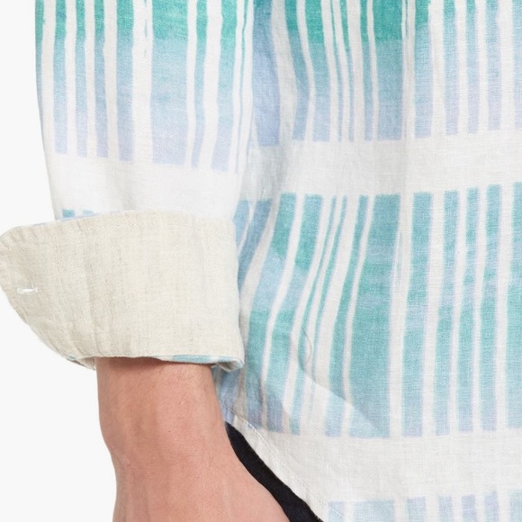 OVER 70% OFF❗️ Tommy Bahama Okeechobee Ombré Breezer Linen Button Down Large - Picture 6 of 10